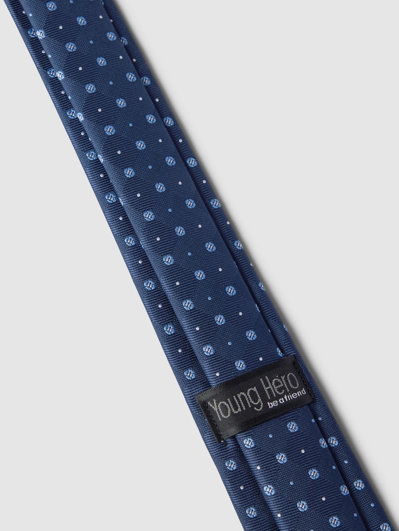 Krawatte mit Strukturmuster in marineblau
