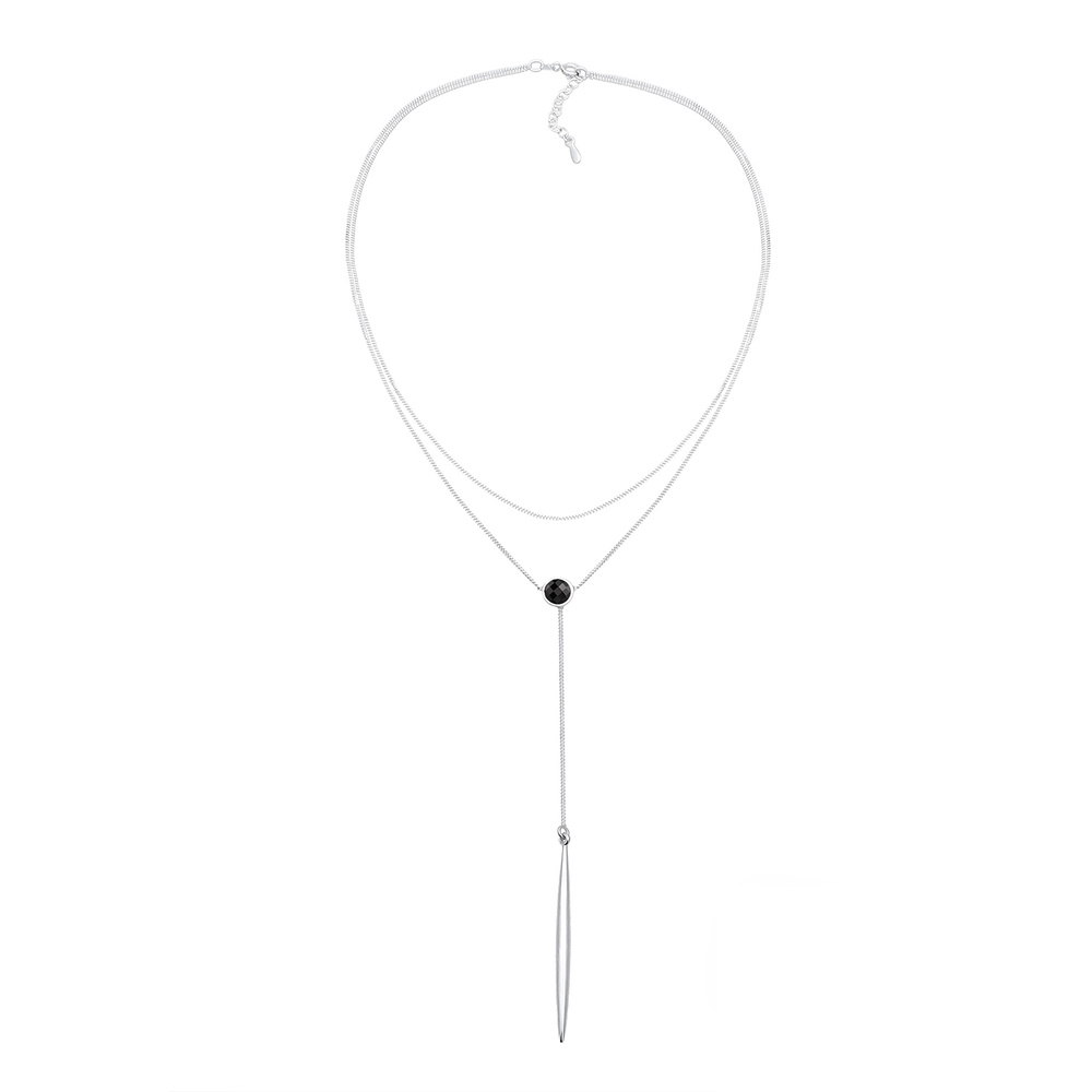 Elli Elli Collier Choker Filigrane Minimal avec des Cristaux Collier Femme - (925/1000 collier