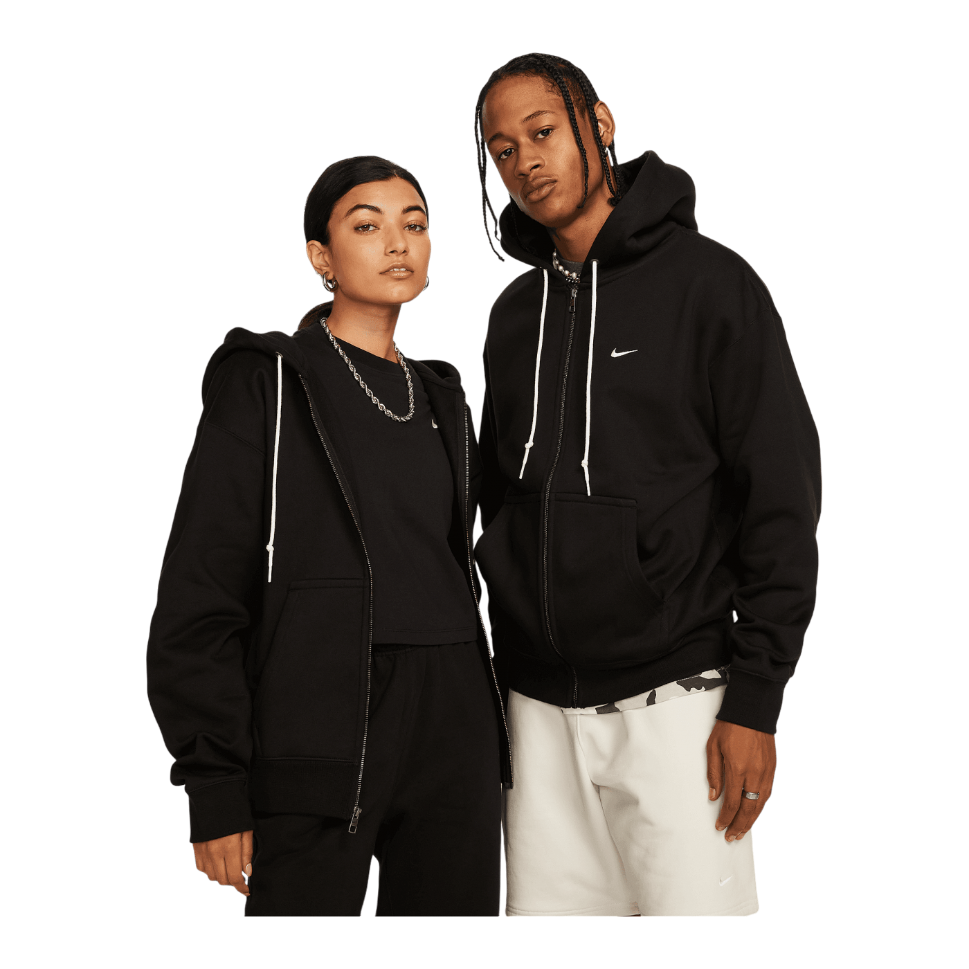 Nike Solo Swoosh Kapuzenjacke Schwarz F010
