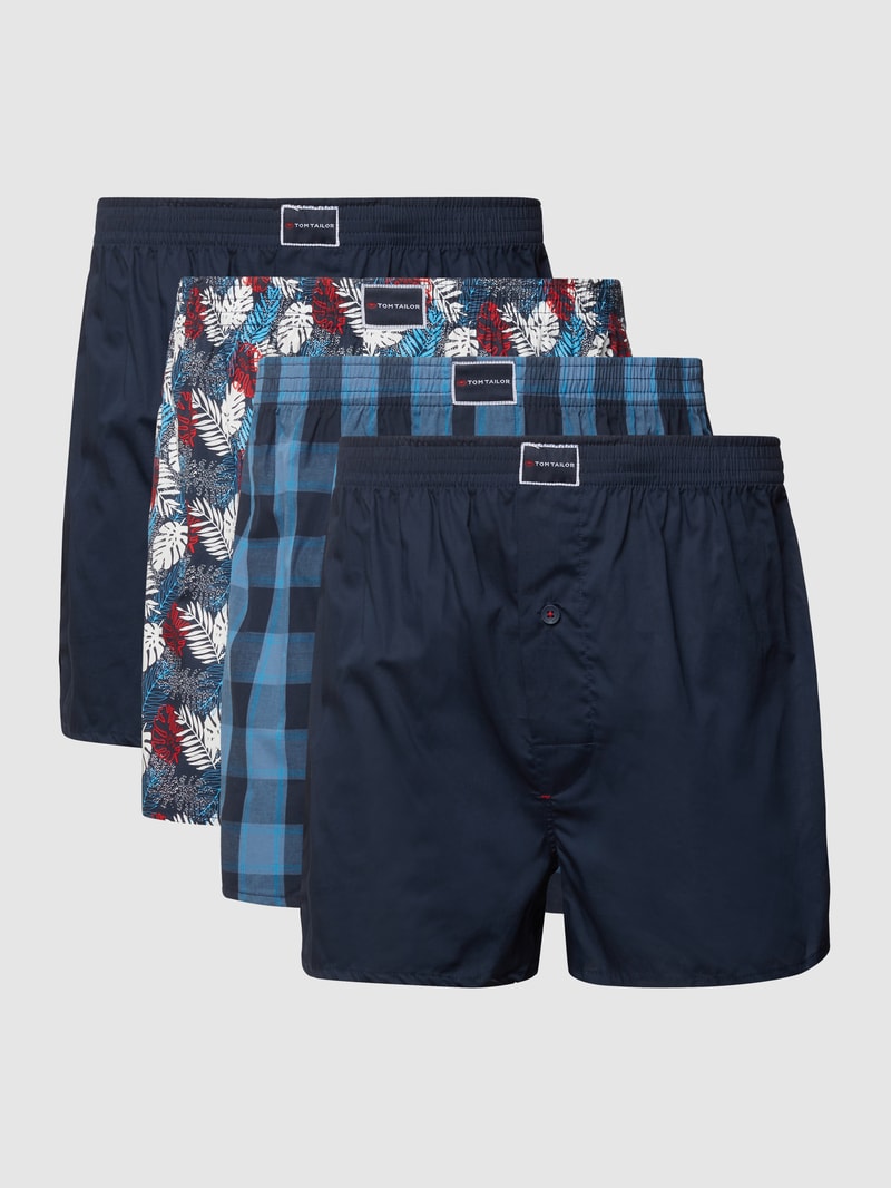 Boxershorts aus Baumwolle im 4er-Pack in dunkelblau