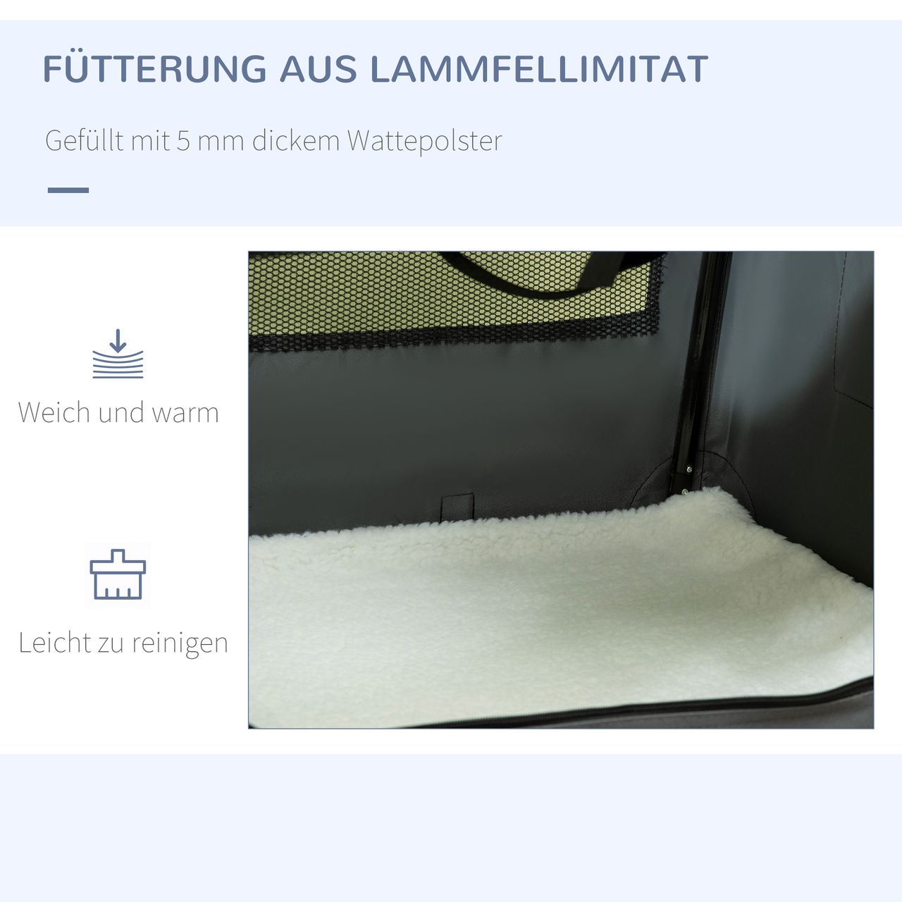PawHut Hundebox faltbar Hundetransportbox Hundetasche 70 x 51 x 50 cm