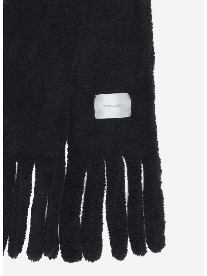 SASSYCLASSY Flauschiger Teddy Schal in Schwarz günstig kaufen onesize
