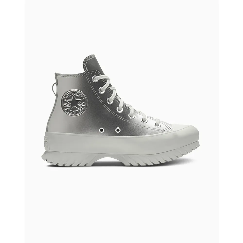 Converse Custom Chuck Taylor All Star Lugged Platform Leather By You A05052CSP24_SILVER_CO / grau