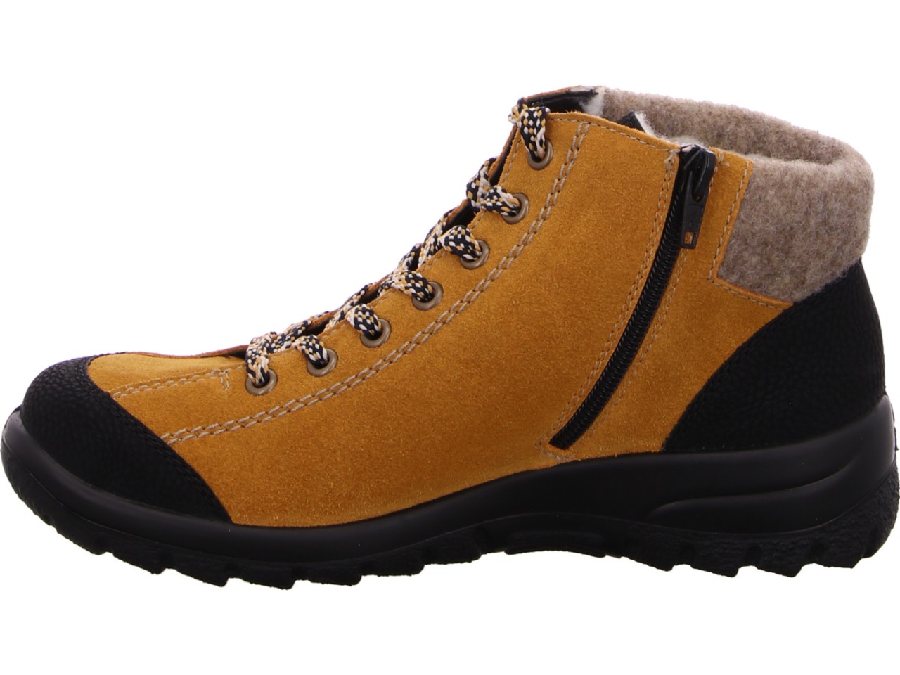 RIEKER Schnür-Stiefeletten gelb