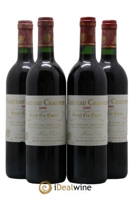 Château Chauvin Grand Cru Classé  1989 - Lot de 4 Bouteilles