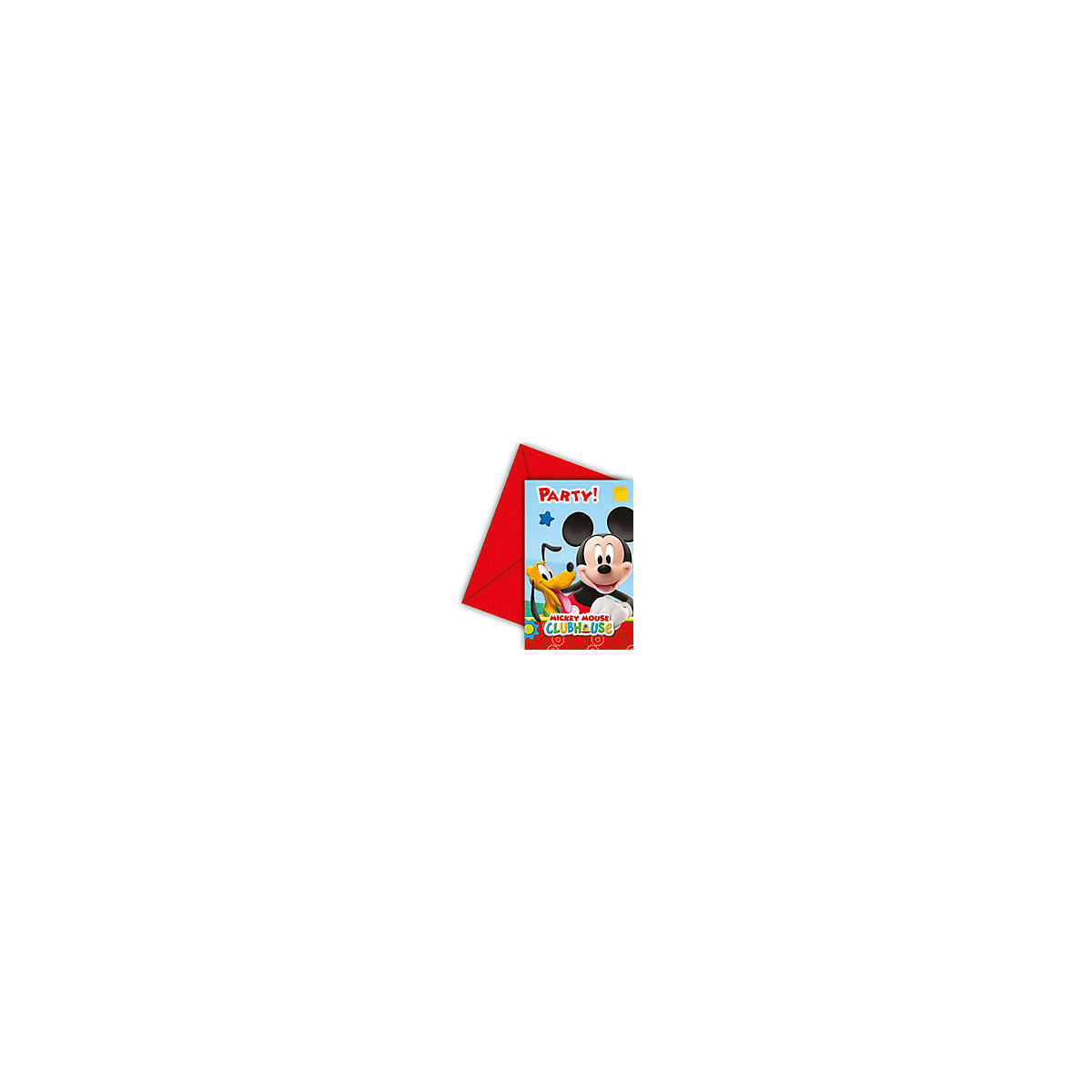 Einladungskarten   Mickey Mouse Playful, 6 Stück inkl. Umschlag