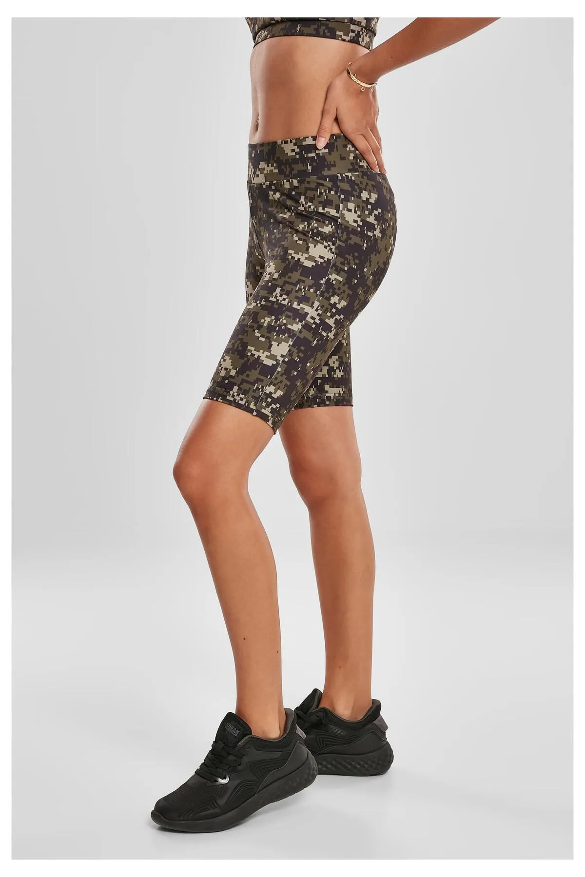 Urban Classics  Damen Ladies High Waist Camo Tech Cycle Shorts
