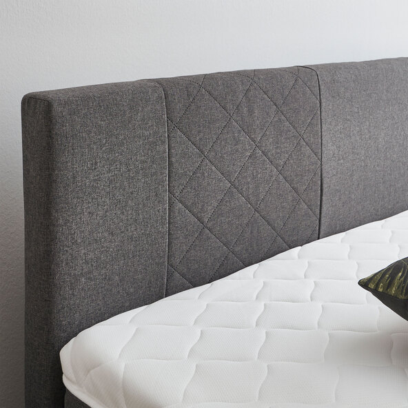 Boxspringbett Basic, grau