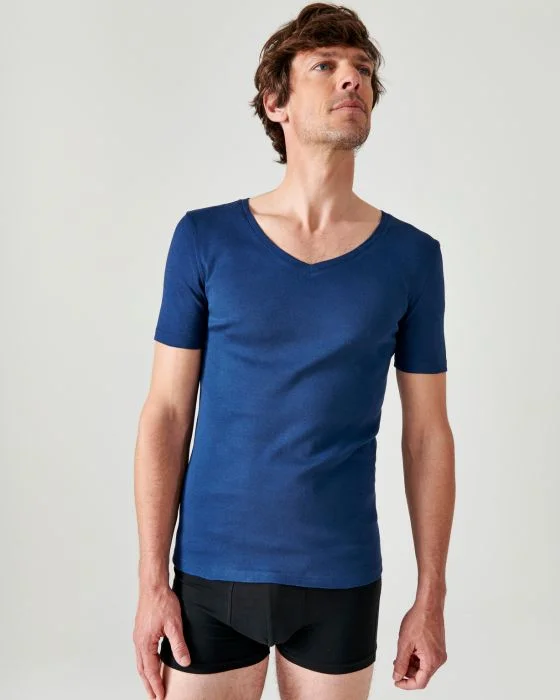 Lot de 2 tee-shirts Essential col V, manches courtes