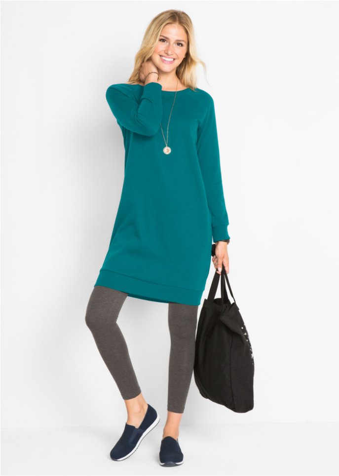 Sweatkleid mit Raglanärmeln