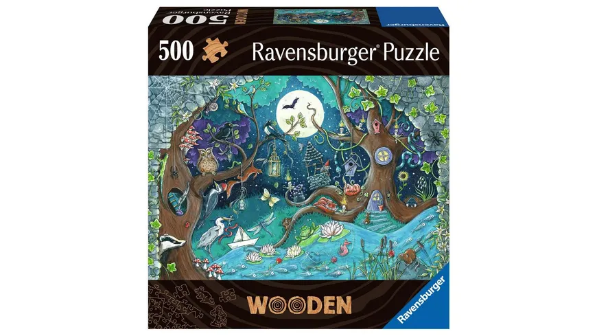 Ravensburger Puzzle - WOODEN Puzzle - Fantasy Forest - 500 Teile Holzpuzzle