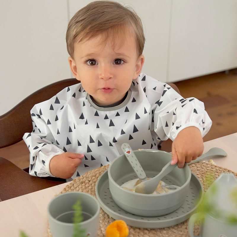 Lot de 2 bavoirs manches longues avec poche Little Forest Renard Lässig