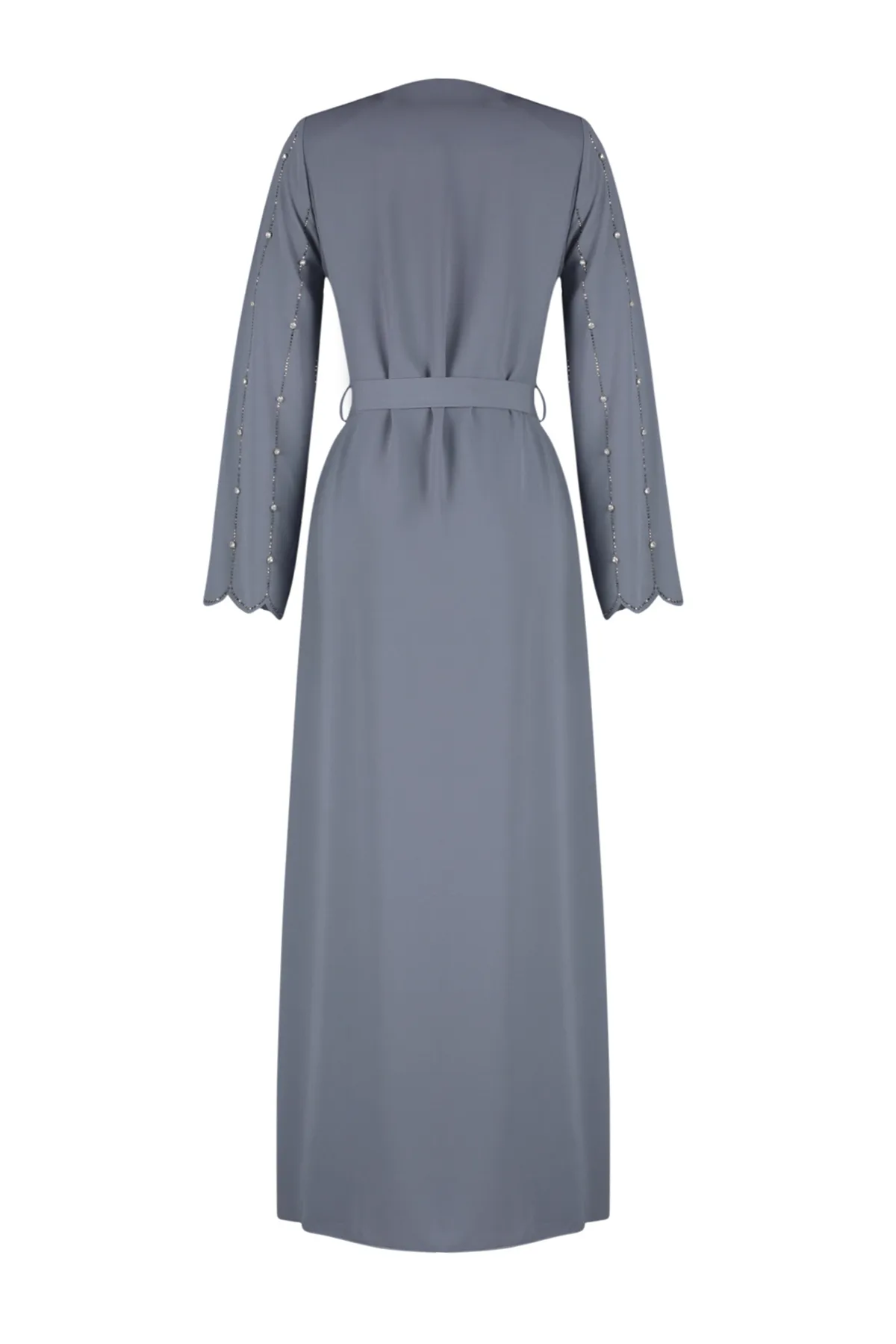 Trendyol Modest  Graues Stein-Accessoire, gewebte Kappe & Ferace & Abaya TCTSS24KF00019
