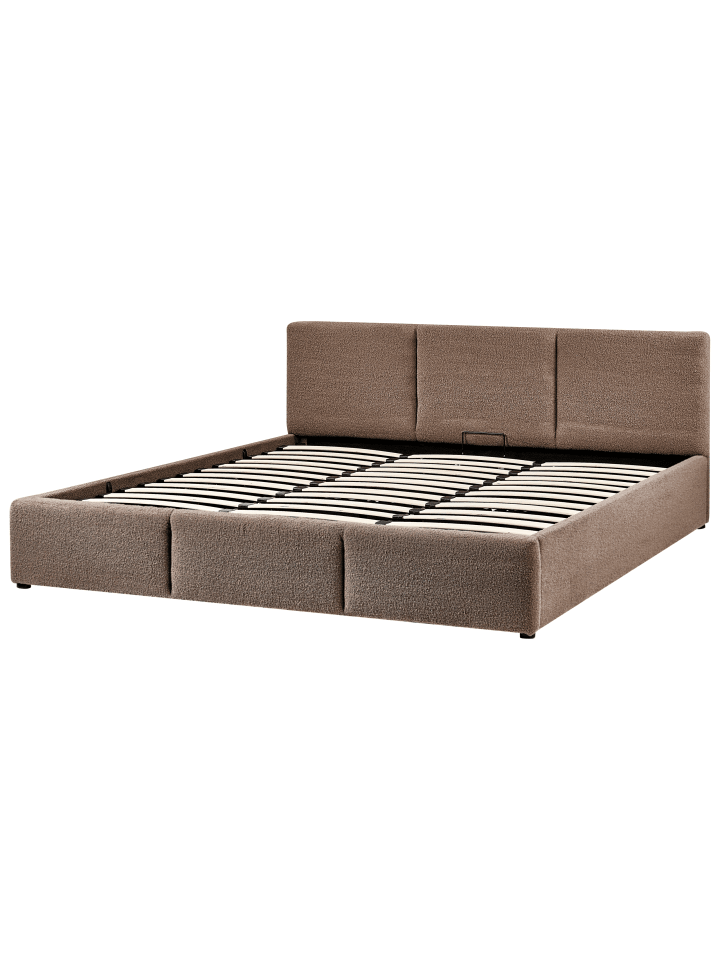 Beliani Doppelbett BOUSSE in Beige - (W) 191 x (H) 79 x (L) 219 cm günstig kaufen onesize