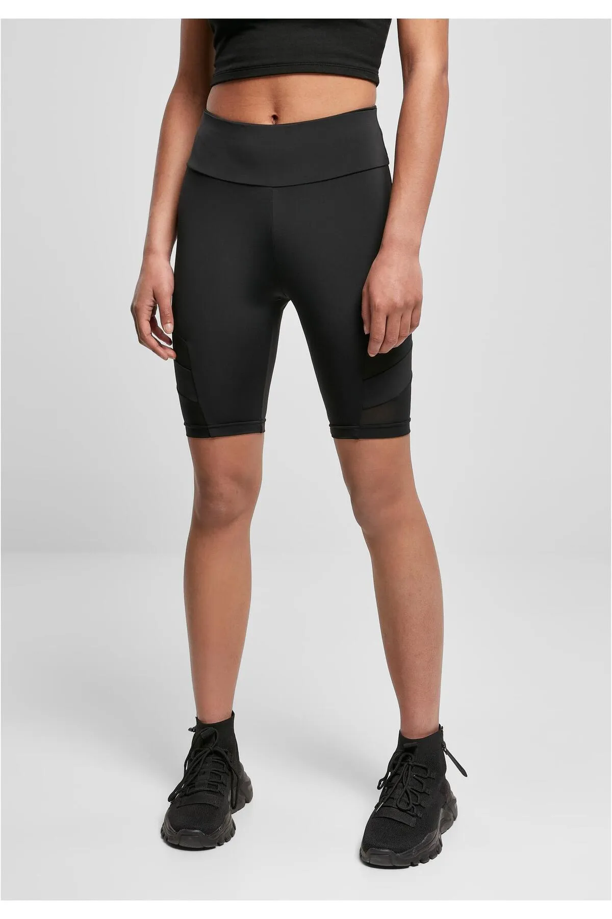 Urban Classics  Damen Ladies High Waist Tech Mesh Cycle Shorts