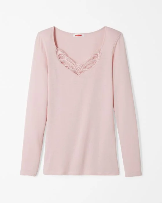 Tee-shirt manches longues, guipure Thermolactyl
