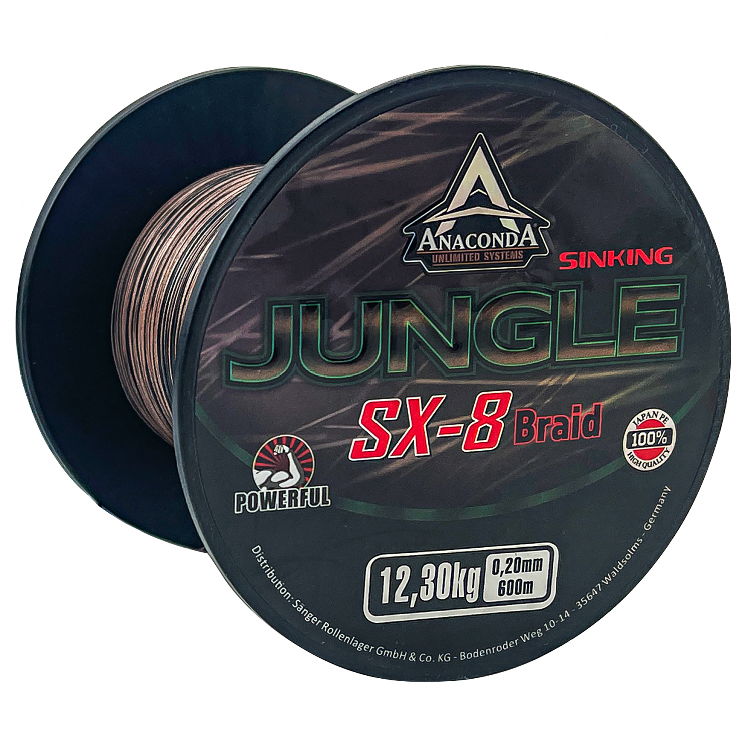 Anaconda Angelschnur Jungle SX-8 Braid (camouflage, 600 m)