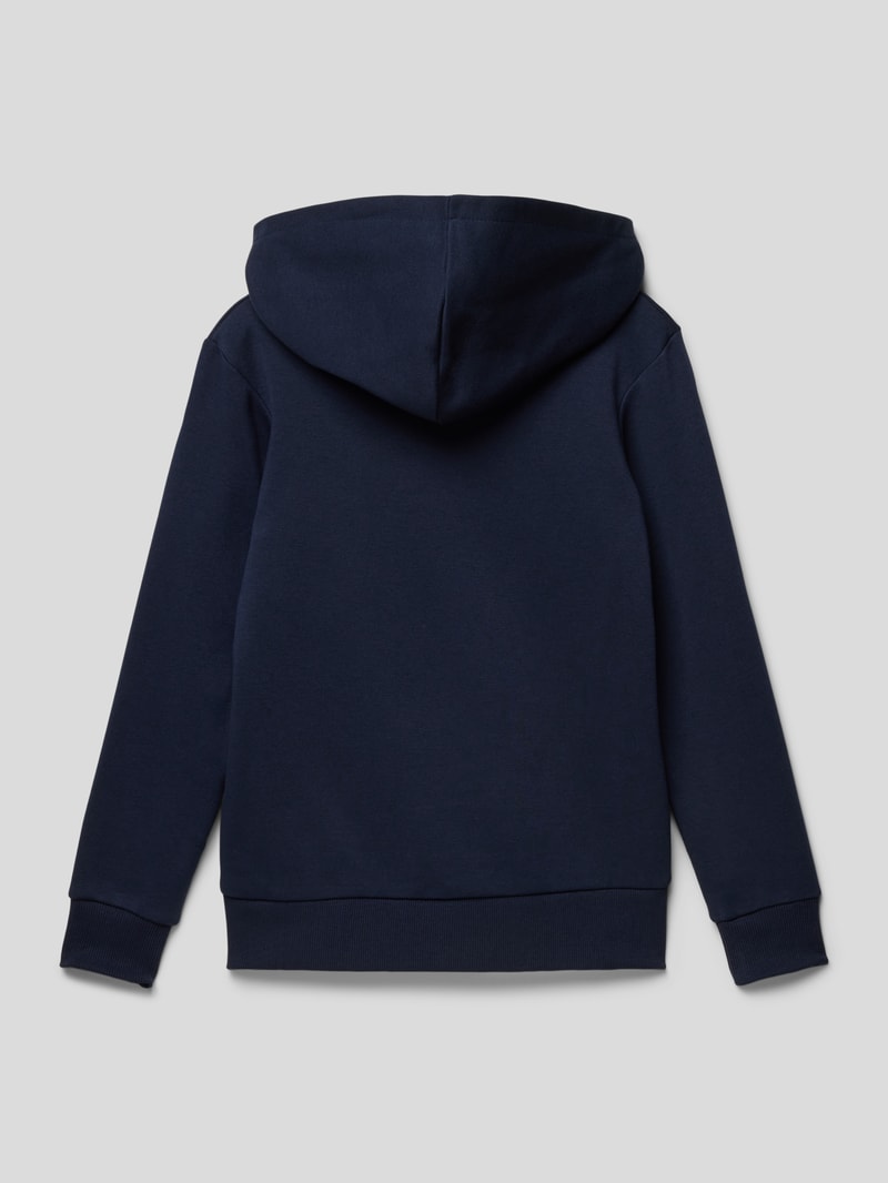 Hoodie mit Label-Print in marineblau