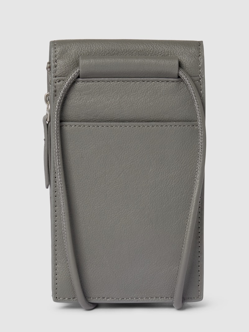 Handytasche aus Leder in dunkelgrau