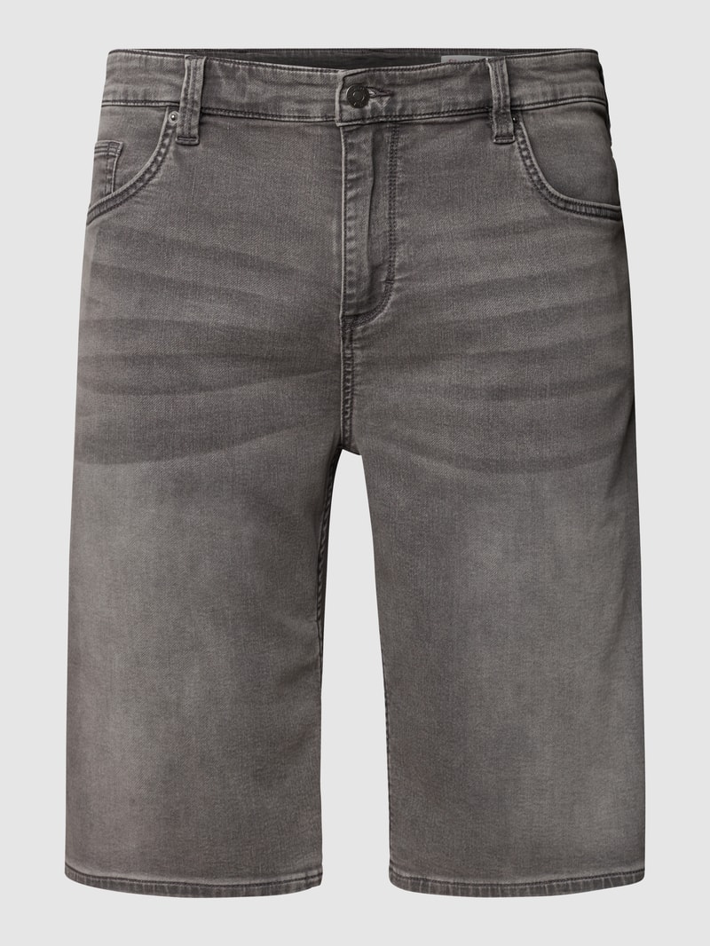 PLUS SIZE Straight Fit Jeansshorts im Used-Look in hellgrau