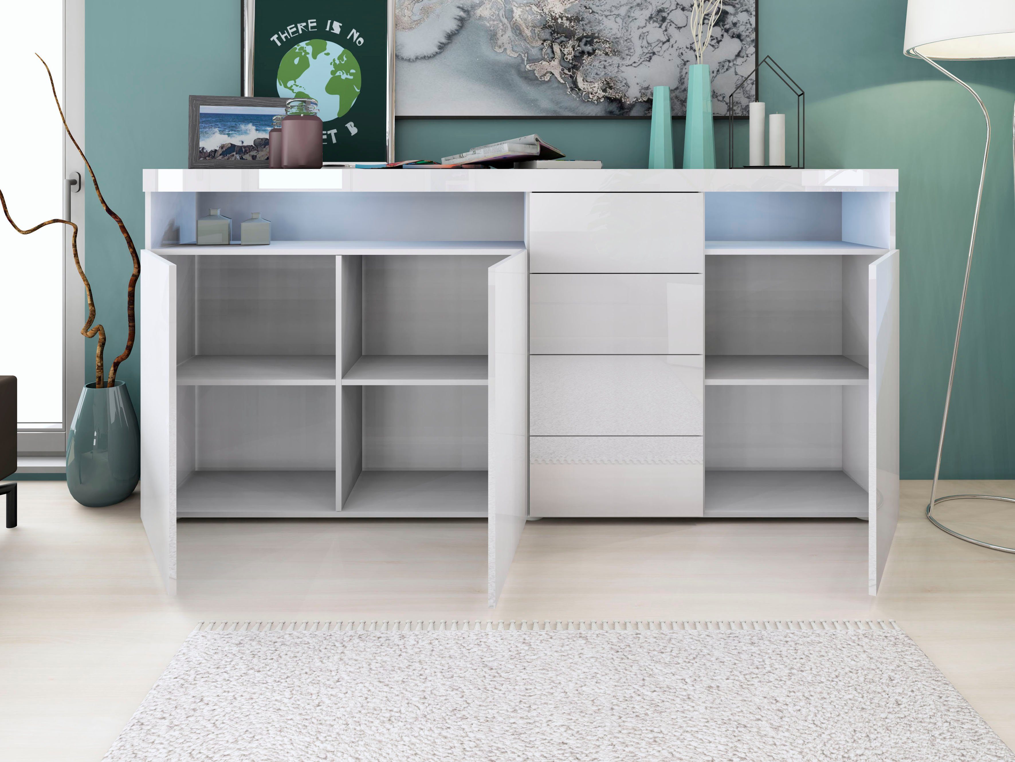 borchardt Möbel Highboard Kapstadt, Breite 200 cm