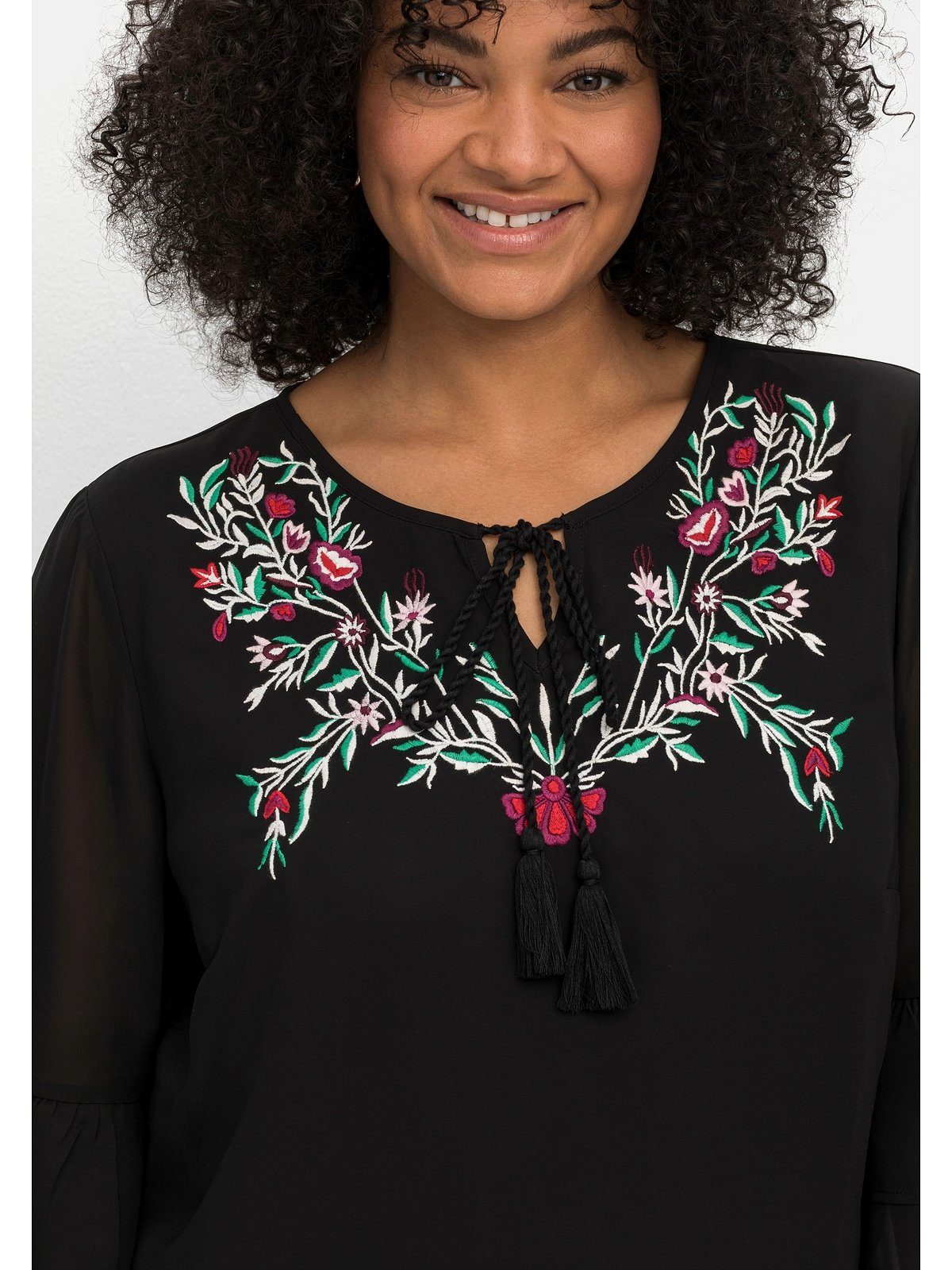 sheego by Joe Browns Tunika Große Größen im Boho-Look, mit floraler Stickerei