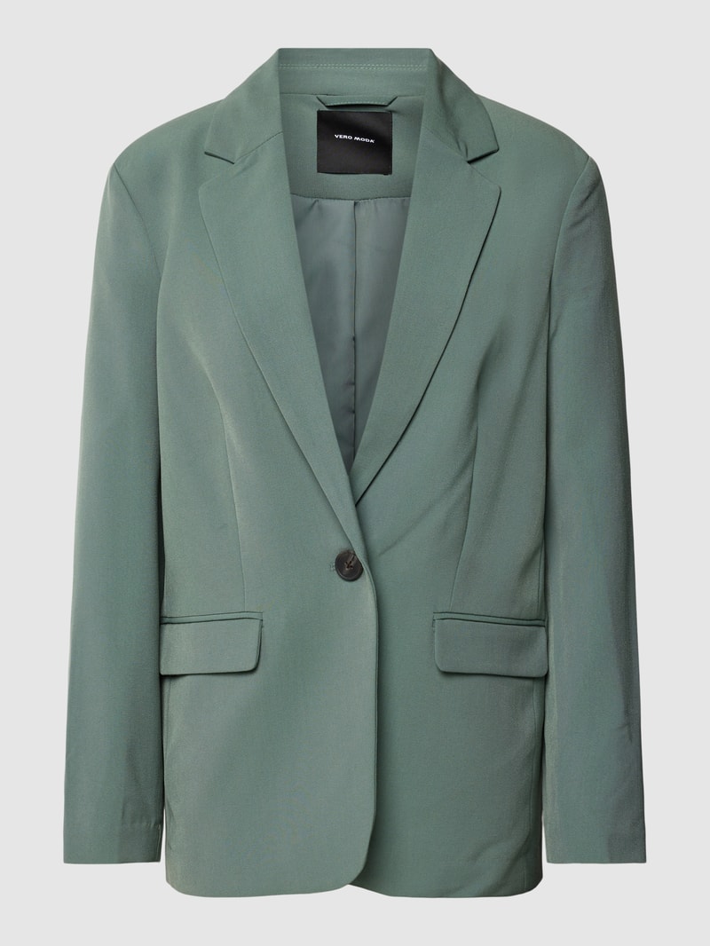 Loose Fit Blazer mit Viskose-Anteil Modell 'TROIANTHEA' in petrol