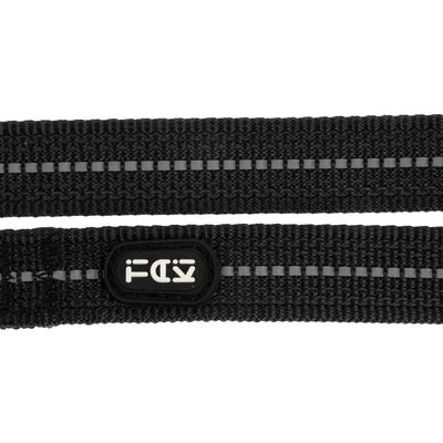 TIAKI Hundeleine Reflective Rubber, schwarz