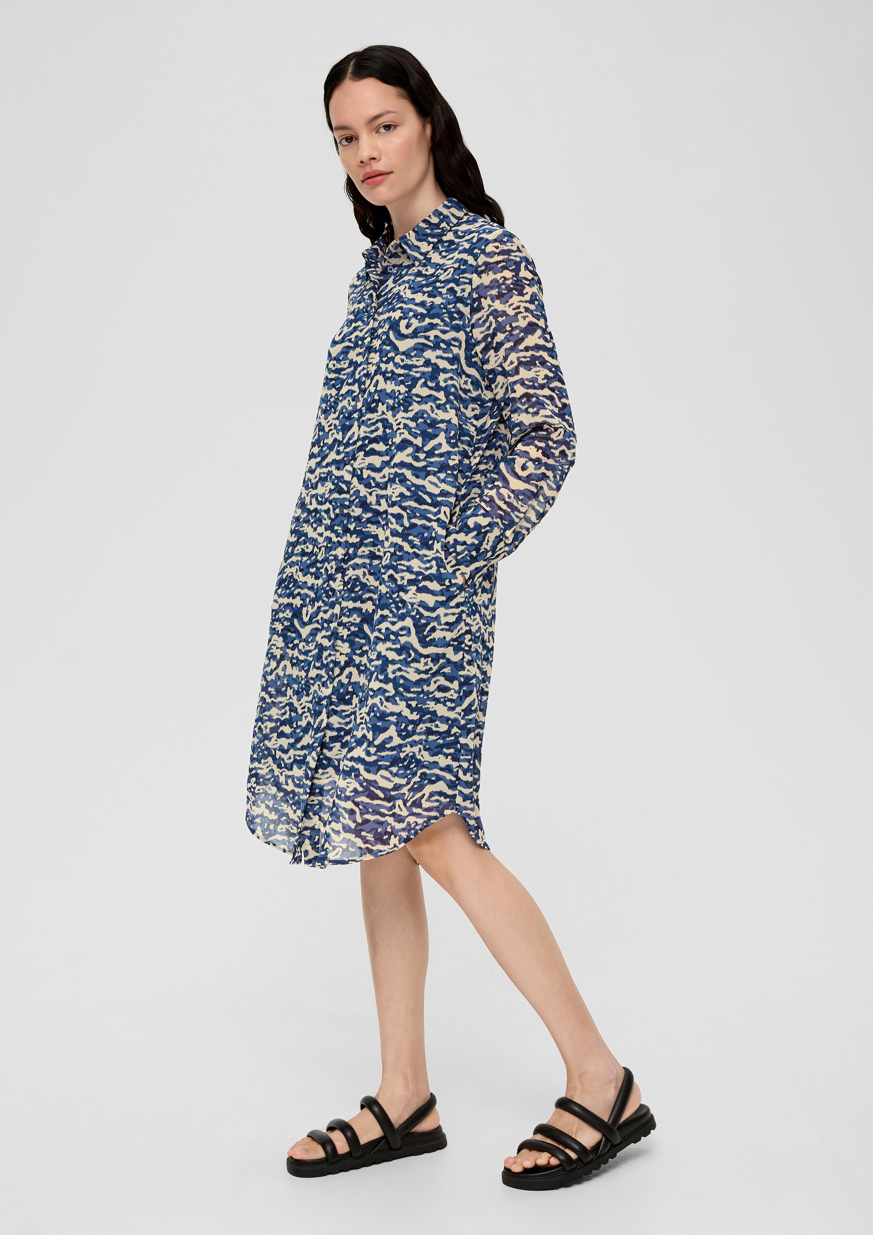 Chiffon-Kleid mit Alloverprint  2135677-57A1