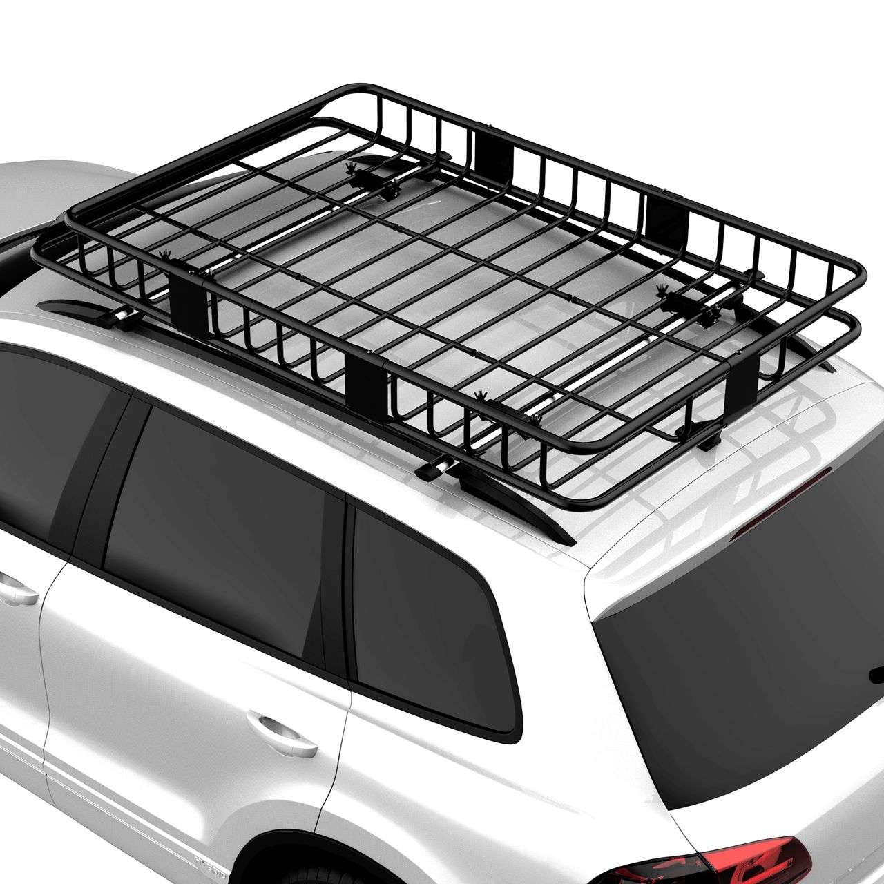 HOMCOM Dachkorb Auto Dachträger Dach Universal Schwarz 162 x 99 x 16 cm