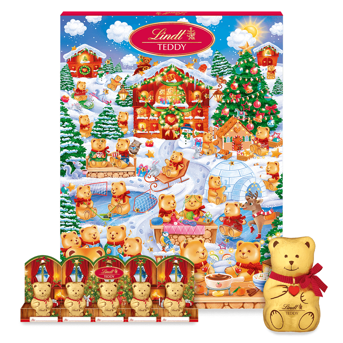 Lindt TEDDY Adventskalender Set, 415g
