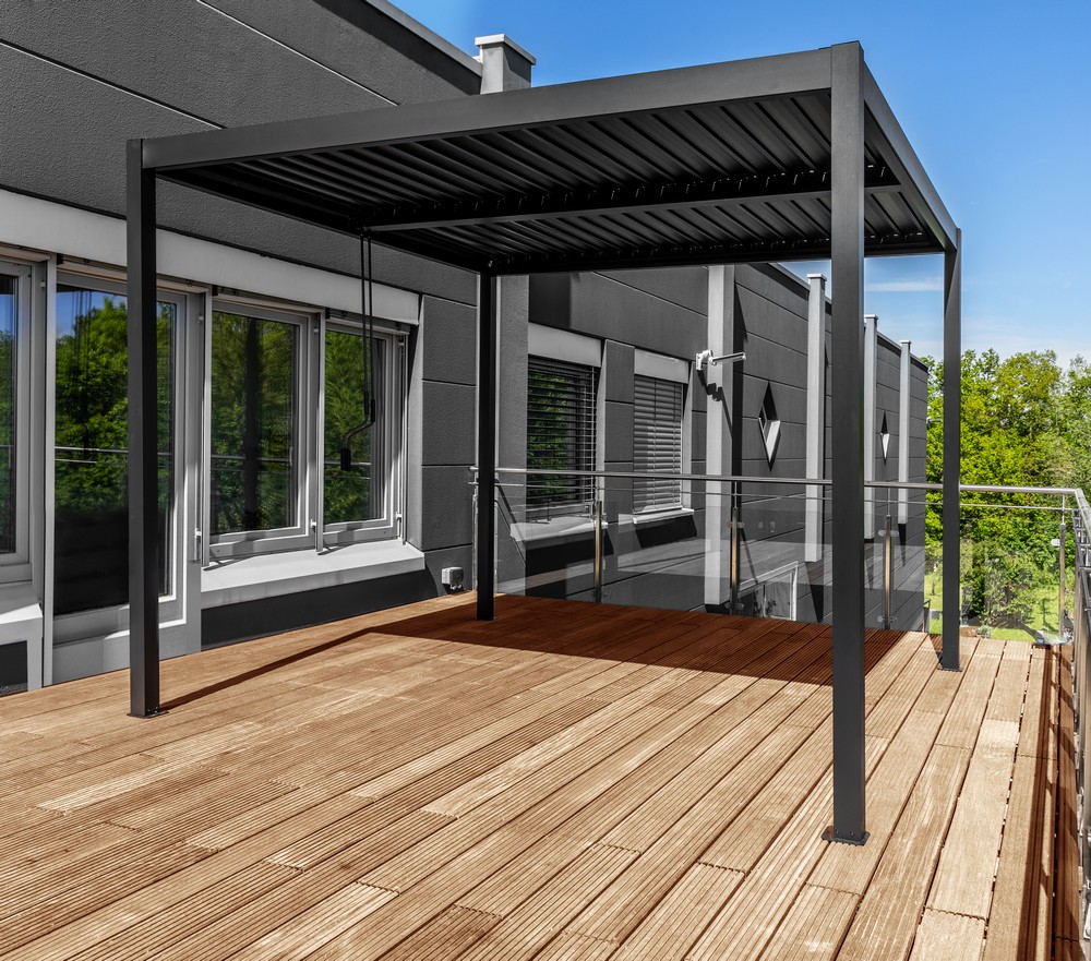 HC Garten & Freizeit Bioklimatische Pergola, Pavillon 3 x 3 m