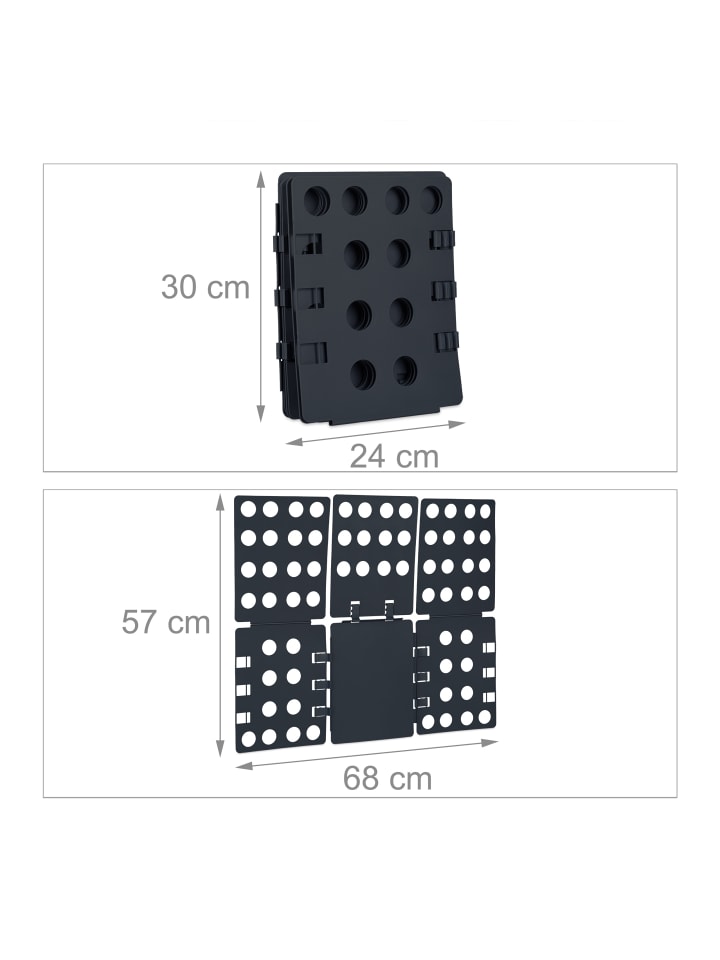 relaxdays Faltbrett in Schwarz günstig kaufen onesize