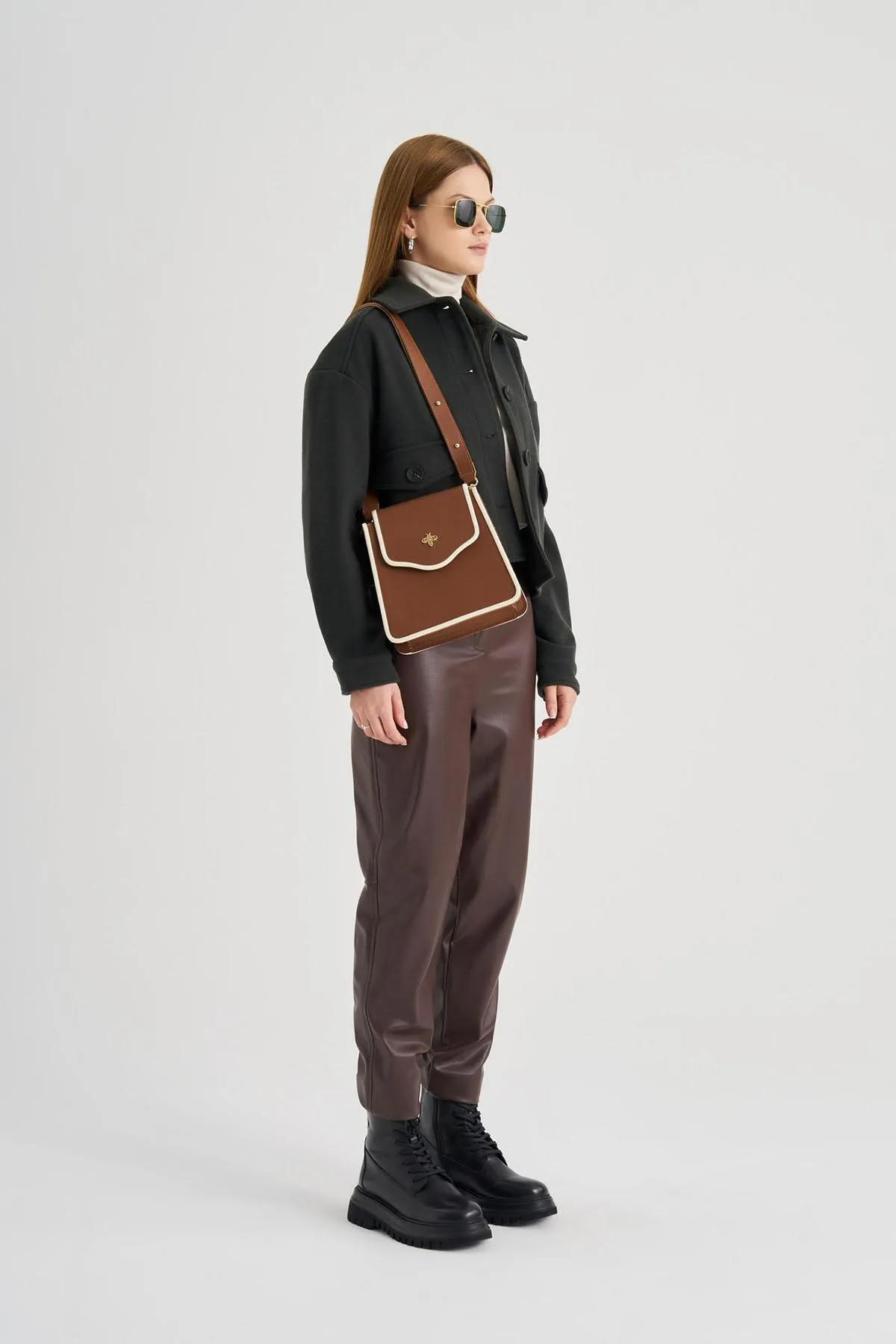 Lucky Bees  Clutch - Braun - Unifarben