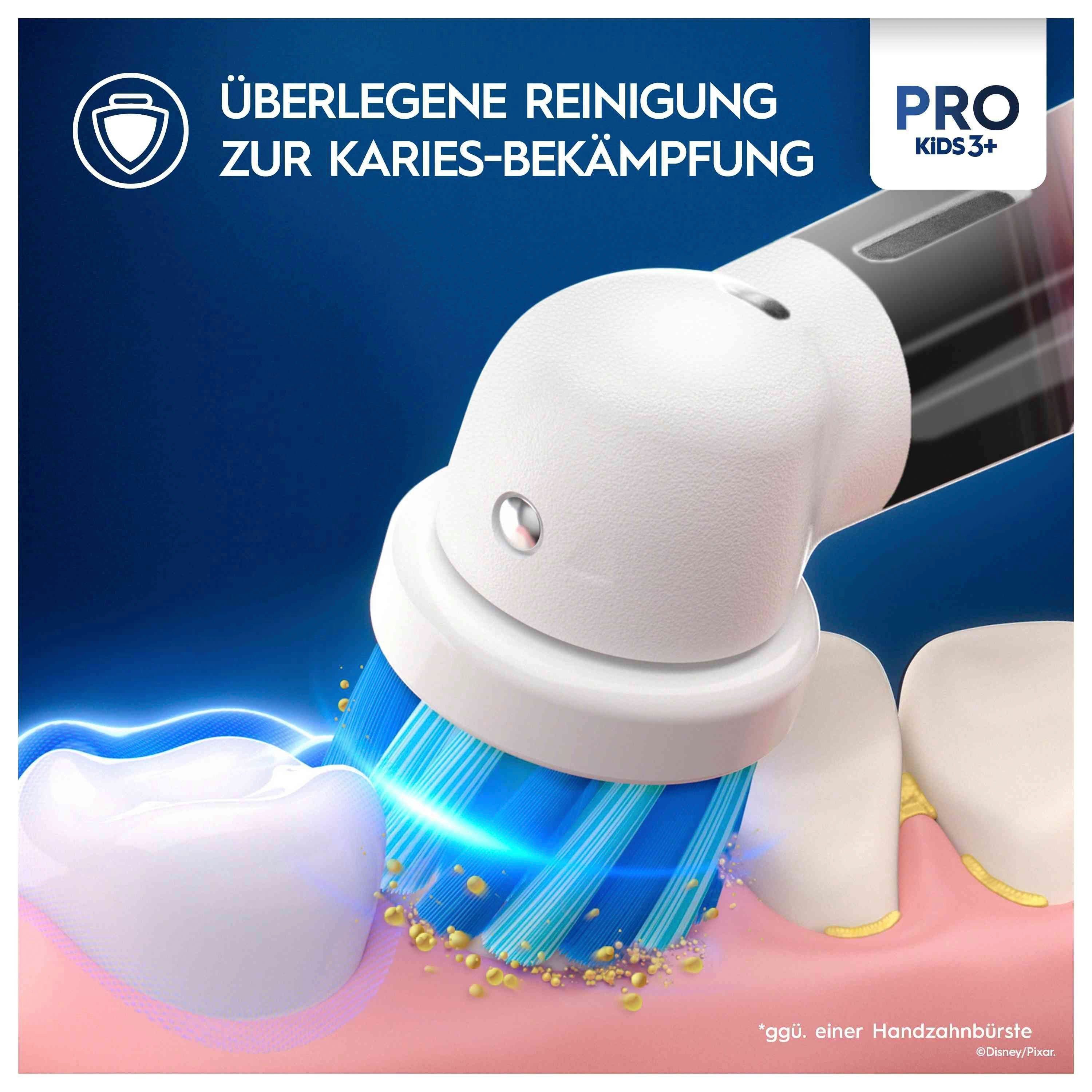 Oral-B Elektrische Zahnbürste Pro Kids Cars, Aufsteckbürsten: 1 St., für Kinder ab 3 Jahren