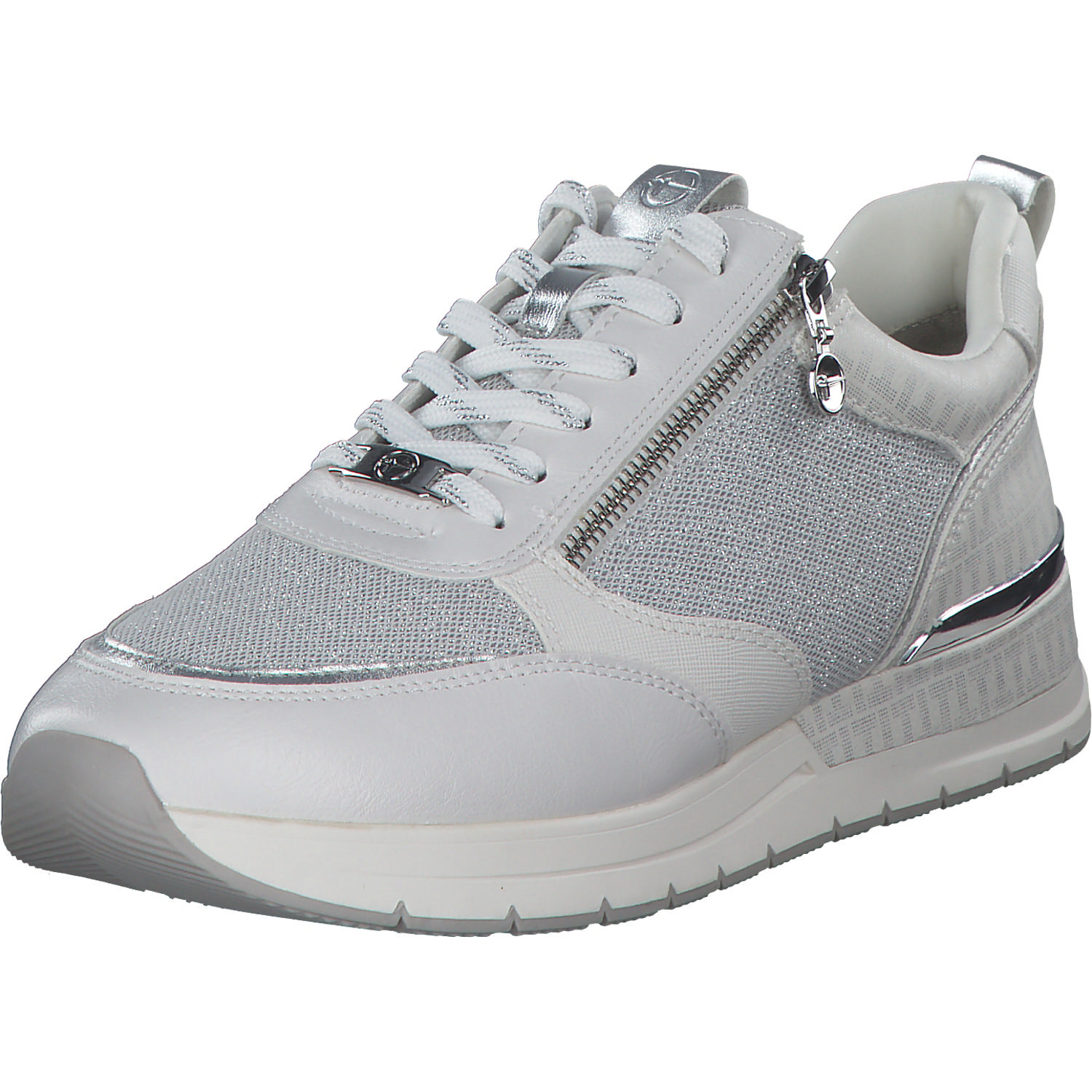 Tamaris 23732, Sneakers Low, Damen, WHT/SILVER COM