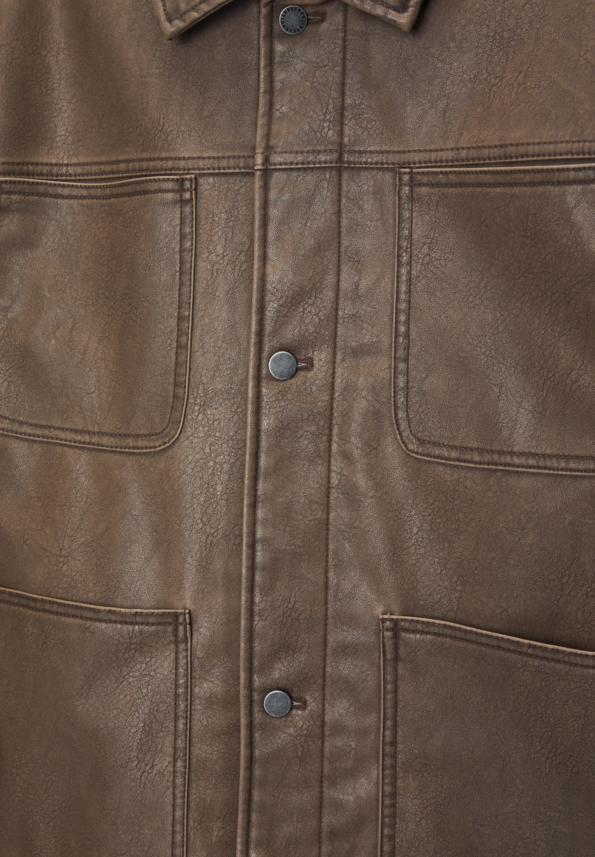 PULL&BEAR UTILITY - Chaqueta de piel sintética