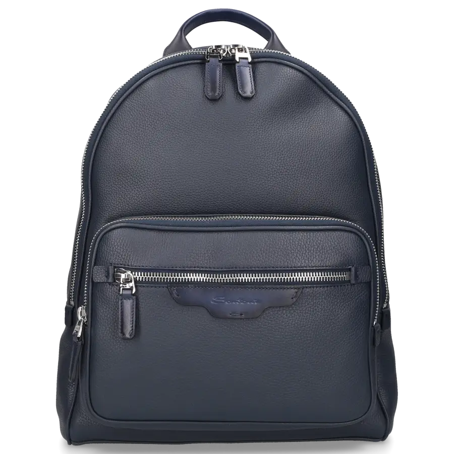Santoni - Rucksack 2IBU60 Kalbsleder - blau