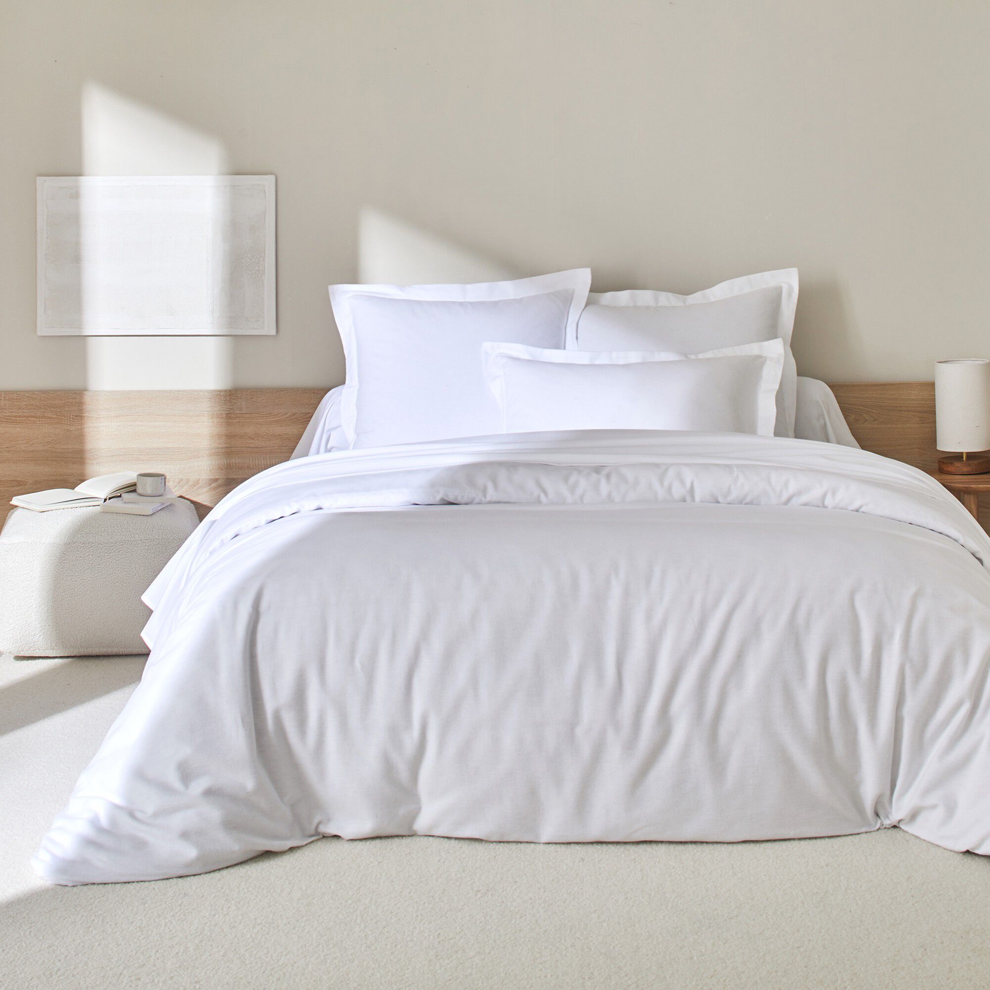 Linge de lit uni flanelle