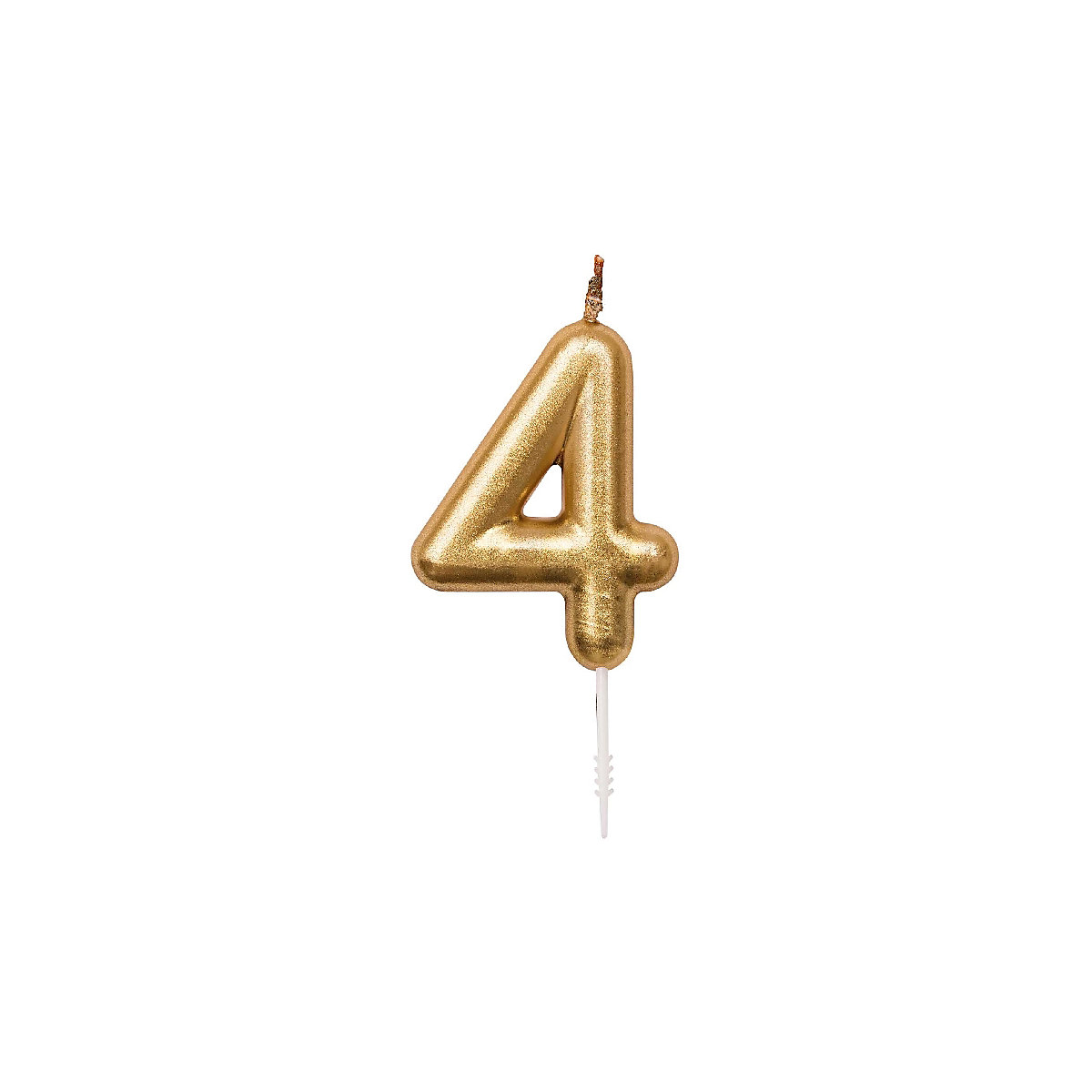 Zahlenkerze 4, Gold