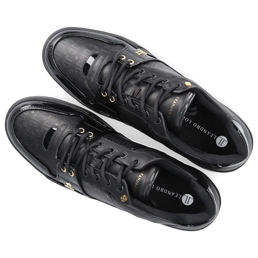 Leandro Lopes - Sneaker low JORDY V Kalbsleder - schwarz