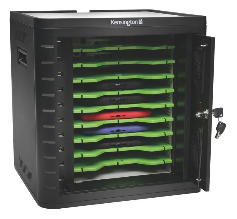 Kensington Universelles Lade- und Synchronisierungskabinett K67862EU Bis zu 10 Tablets 430 x 400 x 350 mm Schwarz