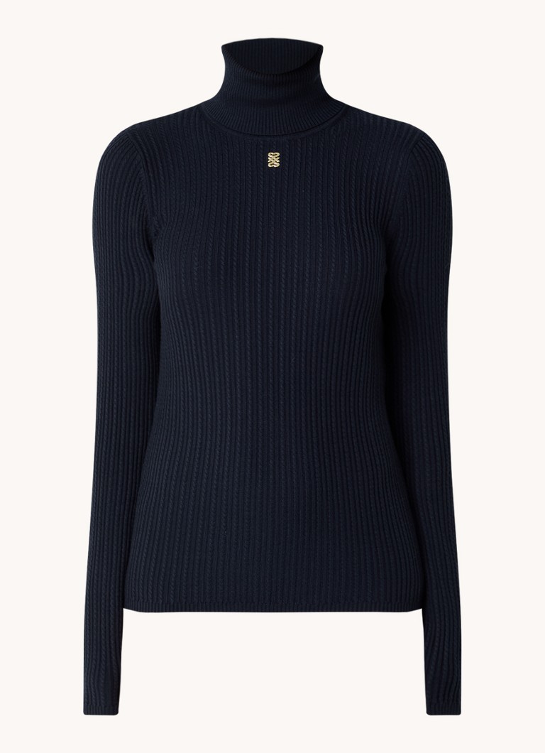 Maglione Sandro a trecce, misto lana, con logo