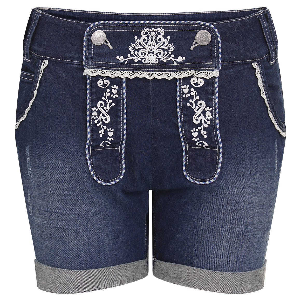Damen Trachtenshorts mit Spitze