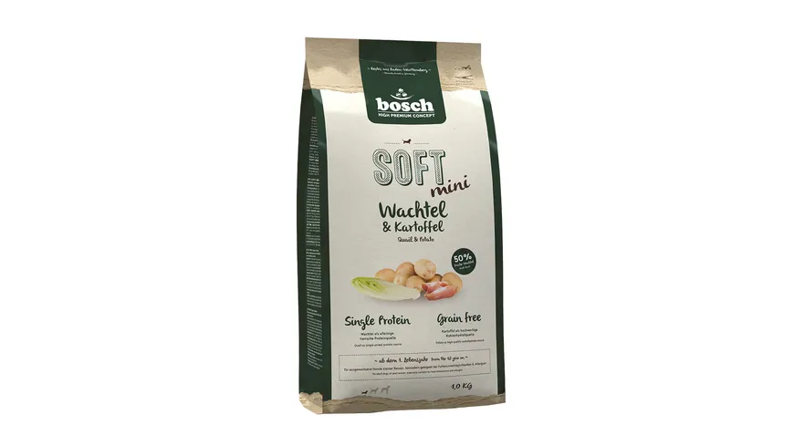 bosch Dog Hundetrockenfutter HPC Soft Mini Wachtel & Kartoffel 1kg 1 kg