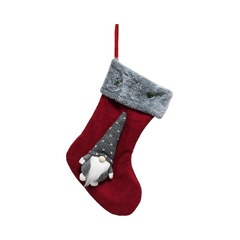 Home Julestrømpe 46 cm LED pepperkake/nisse