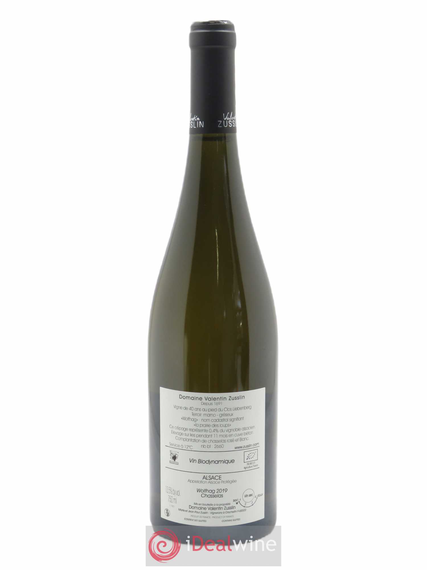 Alsace Wolfhag Valentin Zusslin (Domaine)  2019 - Lot de 1 Bouteille