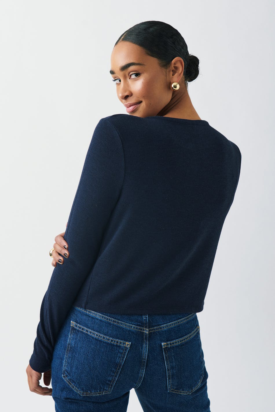 One button cardigan