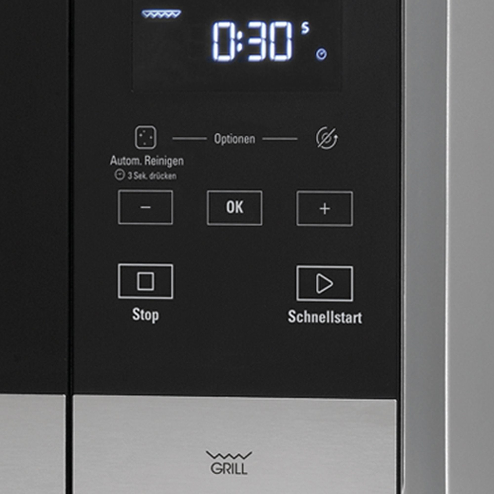 BAUKNECHT Mikrowelle MW 003 SL, Grill und Mikrowelle, 25,00 l, Schnellstart-Funktion (Rapid-Start)
