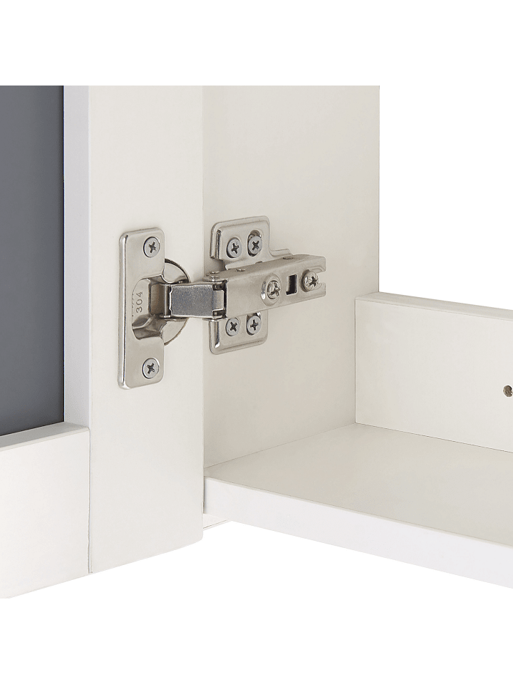 Beliani Bad-Spiegelschrank JARAMILLO in Weiß/Silber - (W) 60 x (H) 60 x (L) 12 cm günstig kaufen onesize